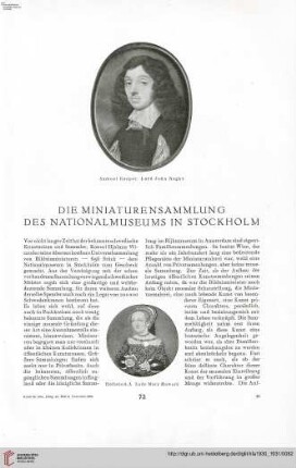 46: Miniaturensammlung des Nationalmuseums in Stockholm