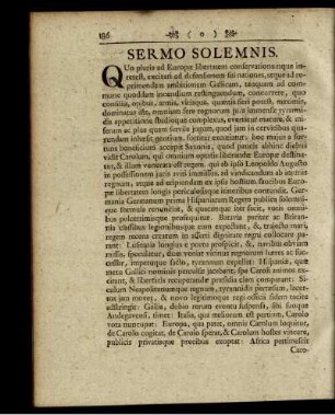 Sermo Solemnis.