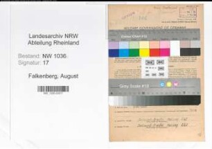 Entnazifizierung August Falkenberg , geb. 11.10.1904 (Steiger)