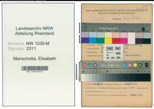 Entnazifizierung Elisabeth Manschotta , geb. 18.02.1915 ()