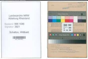 Entnazifizierung Willibald Schatton , geb. 21.07.1905 (Kaufmaennischer Angestellter)