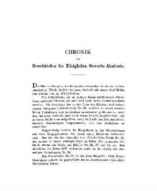 Chronik des Grundstückes der Königlichen Gewerbe-Akademie