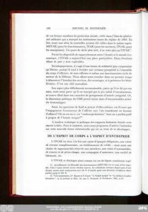 De L'Esprit De Corps A L'Esprit D'Entreprise