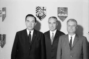 Freiburg: Regierungspräsidium Südbaden; Préfet Escande (Dep. Haut-Rhin), Regierungspräsident Person, Prefet Verdier (Dep. Bas-Rhin)