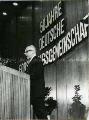 Bundespräsident Heinemann spricht in Berlin zum Jubiläum der Deutschen Forschungsgemeinschaft