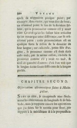 Chapitre second. Observations astronomiques faites à Madagascar