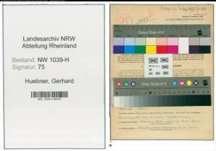 Entnazifizierung Gerhard Huebner , geb. 12.05.1898 (Angestellter)