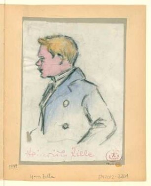 Blonder junger Mann im Profil (Hans Zille)