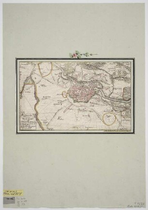 Stadtplan von Breslau, 1:24 000, Kupferstich, um 1725?