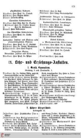 Lehr= und Erziehungs=Anstalten