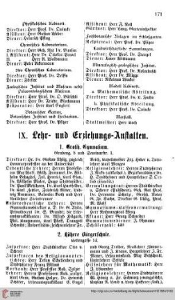 Lehr= und Erziehungs=Anstalten