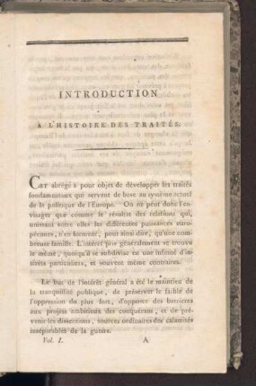 Introduction à L'Histoire des Traités