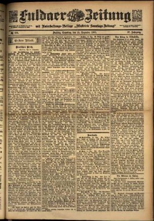 Erste Ausgabe vom Samstag, den 15. Dezember 1900.