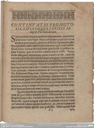 Continuatio promotoris...