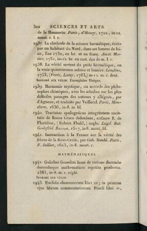 302-332, Mathématiques - Arts