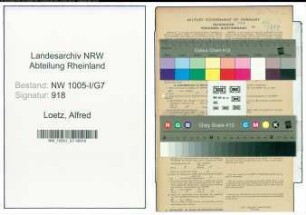 Entnazifizierung Alfred Loetz , geb. 15.04.1920 (kaufm. Angestellter)