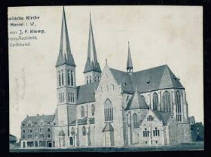 Herz-Jesu-Kirche, Herne: Außenansicht (Postkarte)