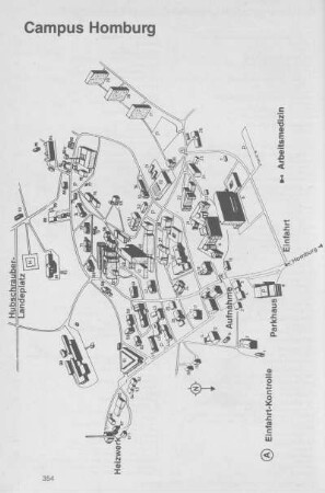 Lageplan Universitätskliniken Campus Homburg