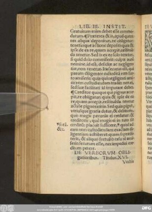 De Verborum Obligationibus. Titulus. XVI.