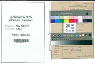 Entnazifizierung Friedrich Keller , geb. 00.00.0000 ()