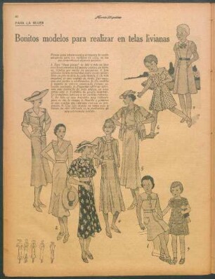 Bonitos modelos para realizar en telas livianas [Dibujos] : Para la mujer