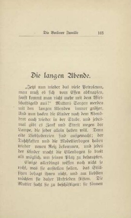Die langen Abende