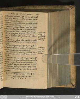 De Poenitentiis, Et Remissionibus, Titulus V.