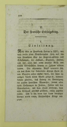 II. Der spanische Erbfolgekrieg