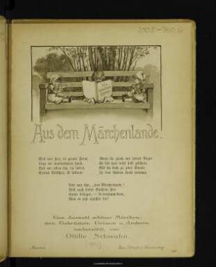 Aus dem Märchenlande : eine Auswahl schöner Märchen, den Gebrüdern Grimm u. Anderen nacherzählt