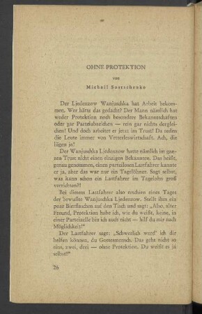 Ohne Protektion