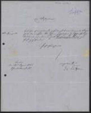 Brief von Carl Löffler an Unbekannt