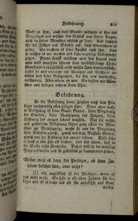 Bekehrung. - Bescheidenheit.