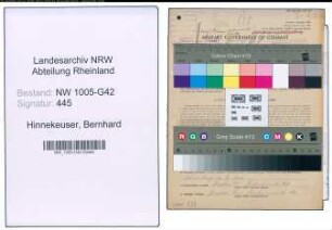 Entnazifizierung Bernhard Hinnekeuser , geb. 20.11.1909 (Kuerschner)