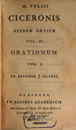 Orationes : In VII. Voluminibus. 1