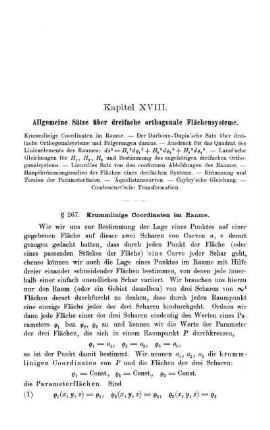 § 267. Krummlinige Coordinaten im Raume.