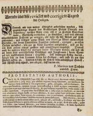 Protestatio Authoris