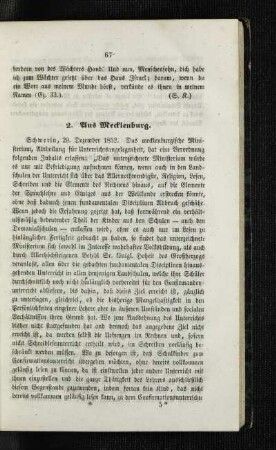 Aus Mecklenburg