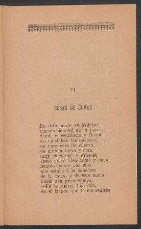VI - Cosas de curas