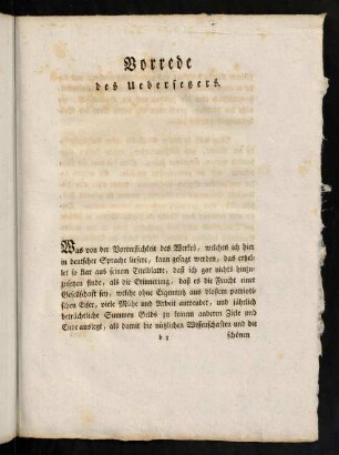 Vorrede des Uebersetzers.