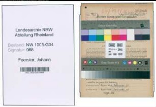 Entnazifizierung Johann Foerster , geb. 05.02.1889 (Heilpraktiker)