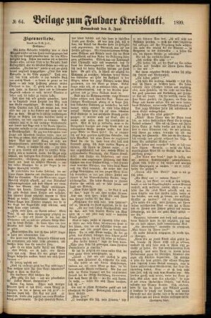 Zweite Ausgabe vom Samstag, den 03. Juni 1899.
