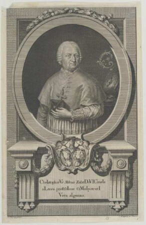 Bildnis des Christophorvs Abbas Zabrdovicensis