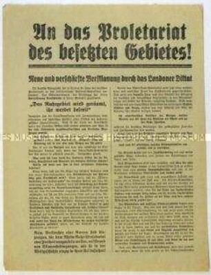 Flugblatt der KPD gegen den Dawes-Plan