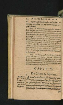 Caput V. De Litera & Spiritu.
