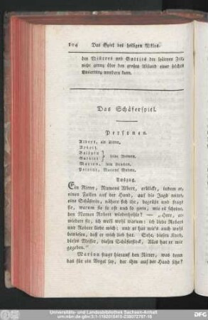 Das Schäferspiel.
