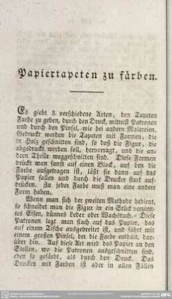 Papiertapeten zu färben