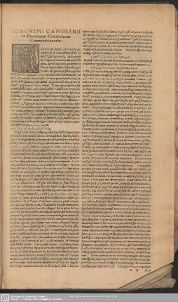 Joachimi Camerarii in Partitiones Ciceronianas commentatiuncular