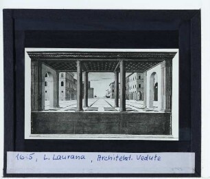 Di Giorgio Martini, Architektonische Perspektive (Berlin GG 1615)