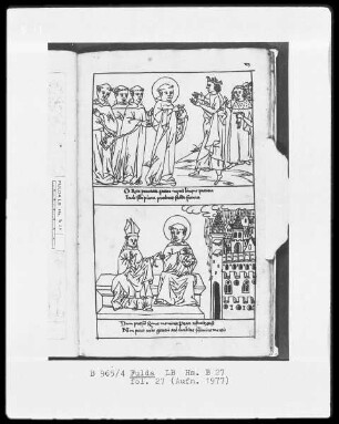 Illustrationen zur Vita Sancti Benedicti & Bis-Bini-Vita — ---, Folio 27rectoBildseite
