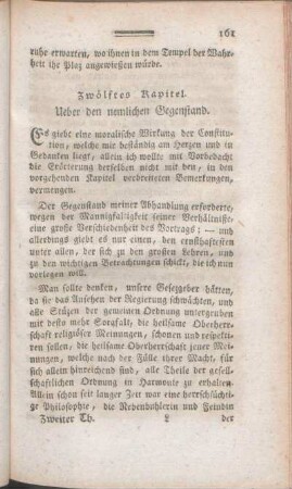 Zwölftes Kapitel. Ueber den nemlichen Gegenstand.
